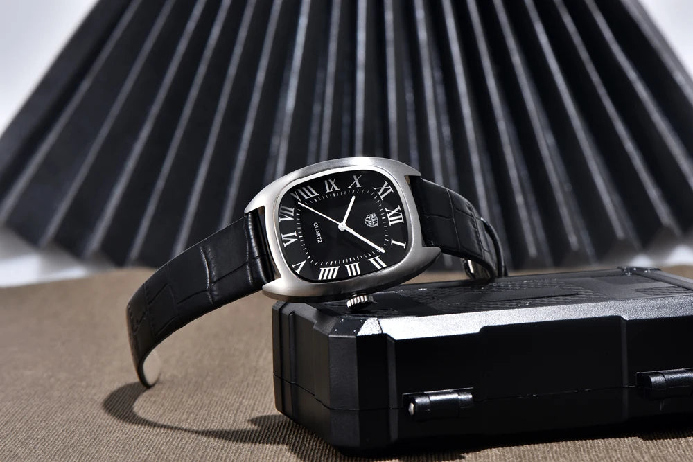 RollsTime 2026 New Mens Watches Top Brand Luxury Man Quartz Watch For Men Waterproof Sports VH31 Wristwatches Leather Clock Gift