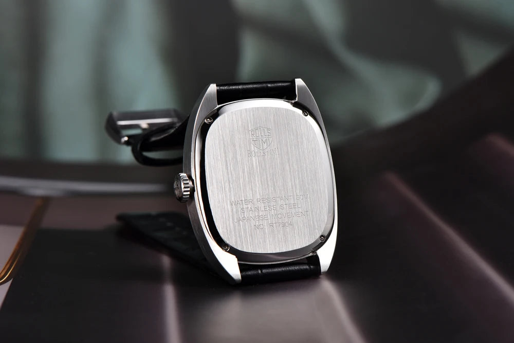 RollsTime 2026 New Mens Watches Top Brand Luxury Man Quartz Watch For Men Waterproof Sports VH31 Wristwatches Leather Clock Gift