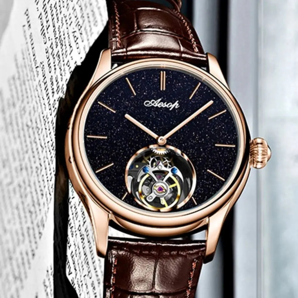 AESOP Tourbillon Luxury Mens Watches Waterproof Male Sports Watch For Men Mechanical Casual WristWatches Relogio Masculino 2025