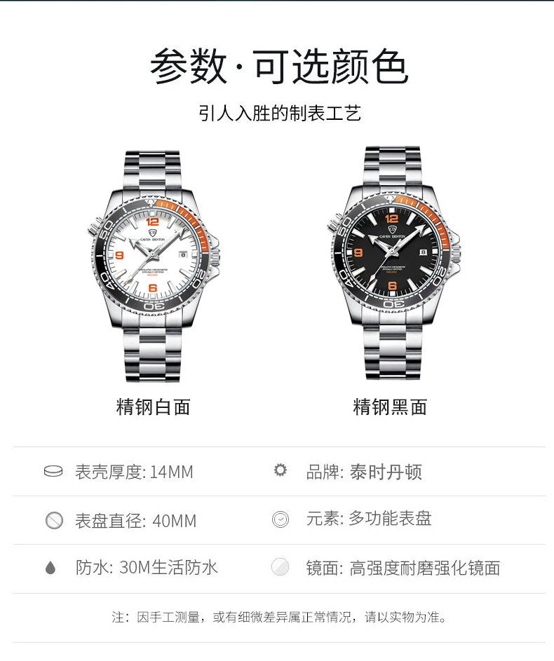 2025 New Top Brand Design Men's Watches Luxury Fashion Multifunctional Dial Quartz Watches Steel Strap Waterproof Men's Watches