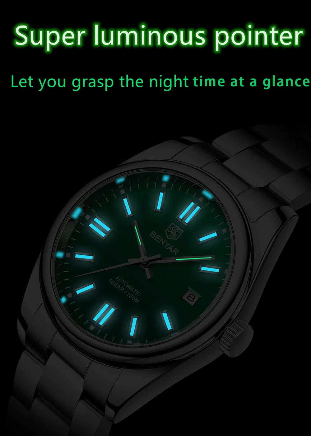 Relojes Hombre 2025 BENYAR New Watches Men Luxury Brand Chronograph Male Sport Watches Waterproof Stainless Steel Quartz Watch