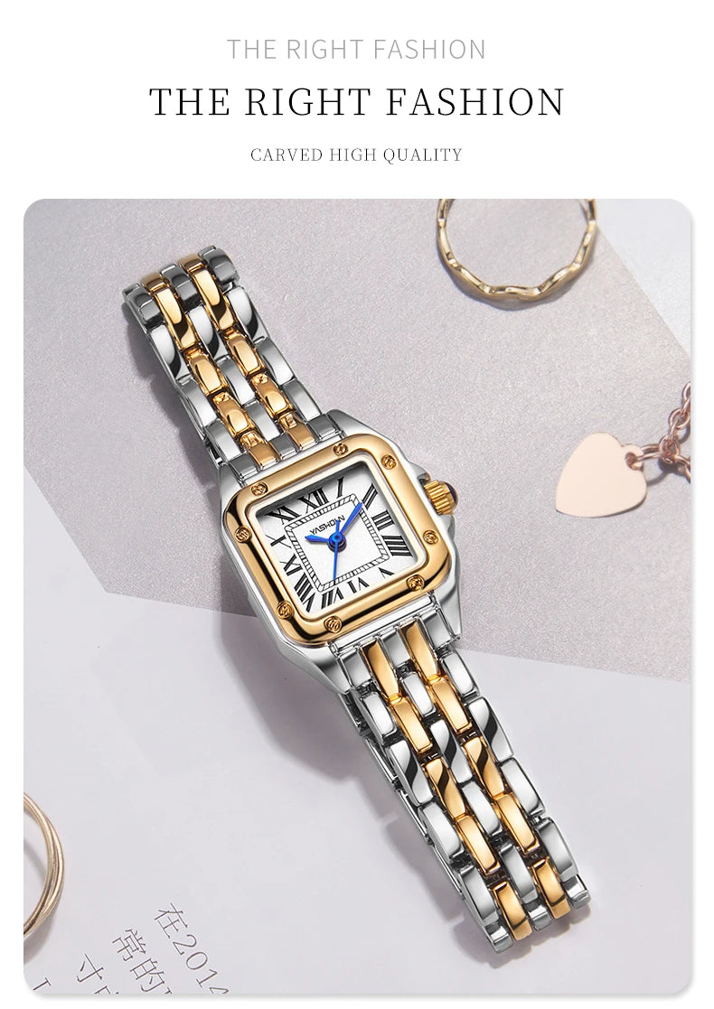 2025 Elegant Fashion Women's Watches Luxury Brand Original Quartz Watch for Ladies Waterproof Stainless Steel Luminous Date