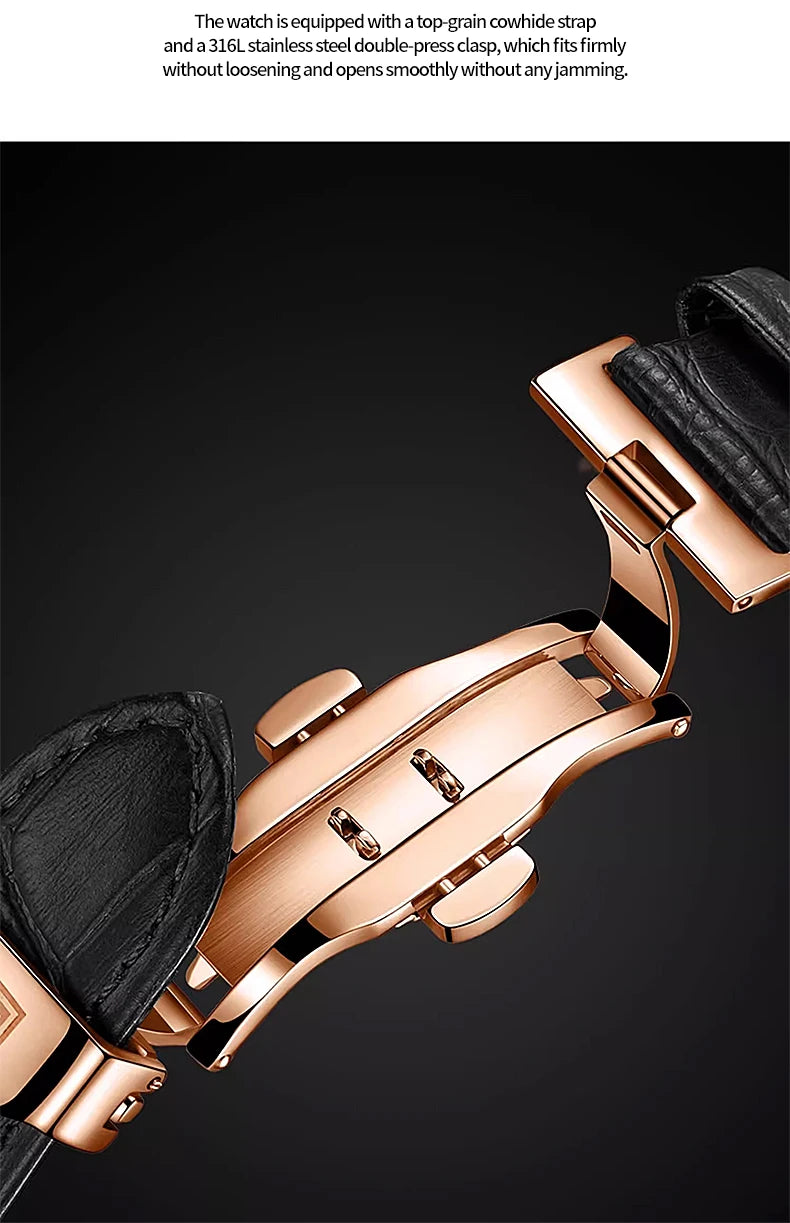 BEXEI 2025 Perpetual Calendar Automatic Watch Waterproof Mens Watches Top Brand Luxury Tourbillon Mechanical Watches for Man