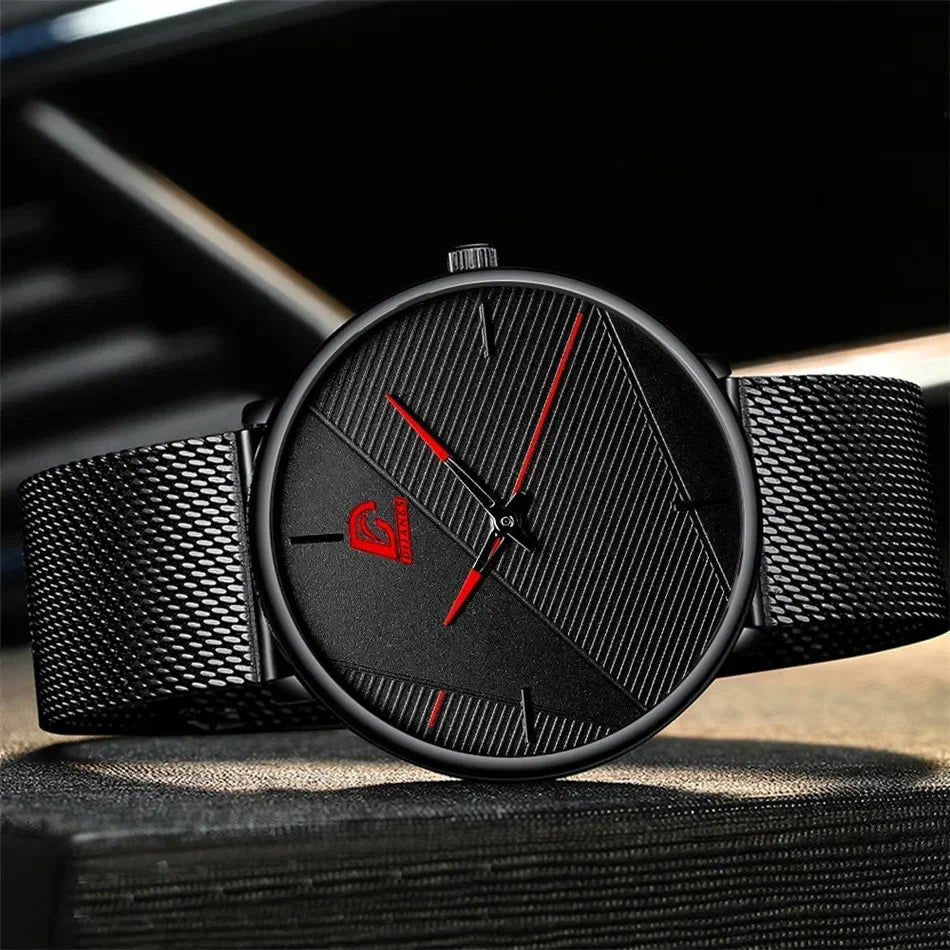 reloj hombre Watches Mens 2023 Minimalist Men's Fashion Ultra-thin Watch Simple Men Business Quartz Wristwatch relogio masculino