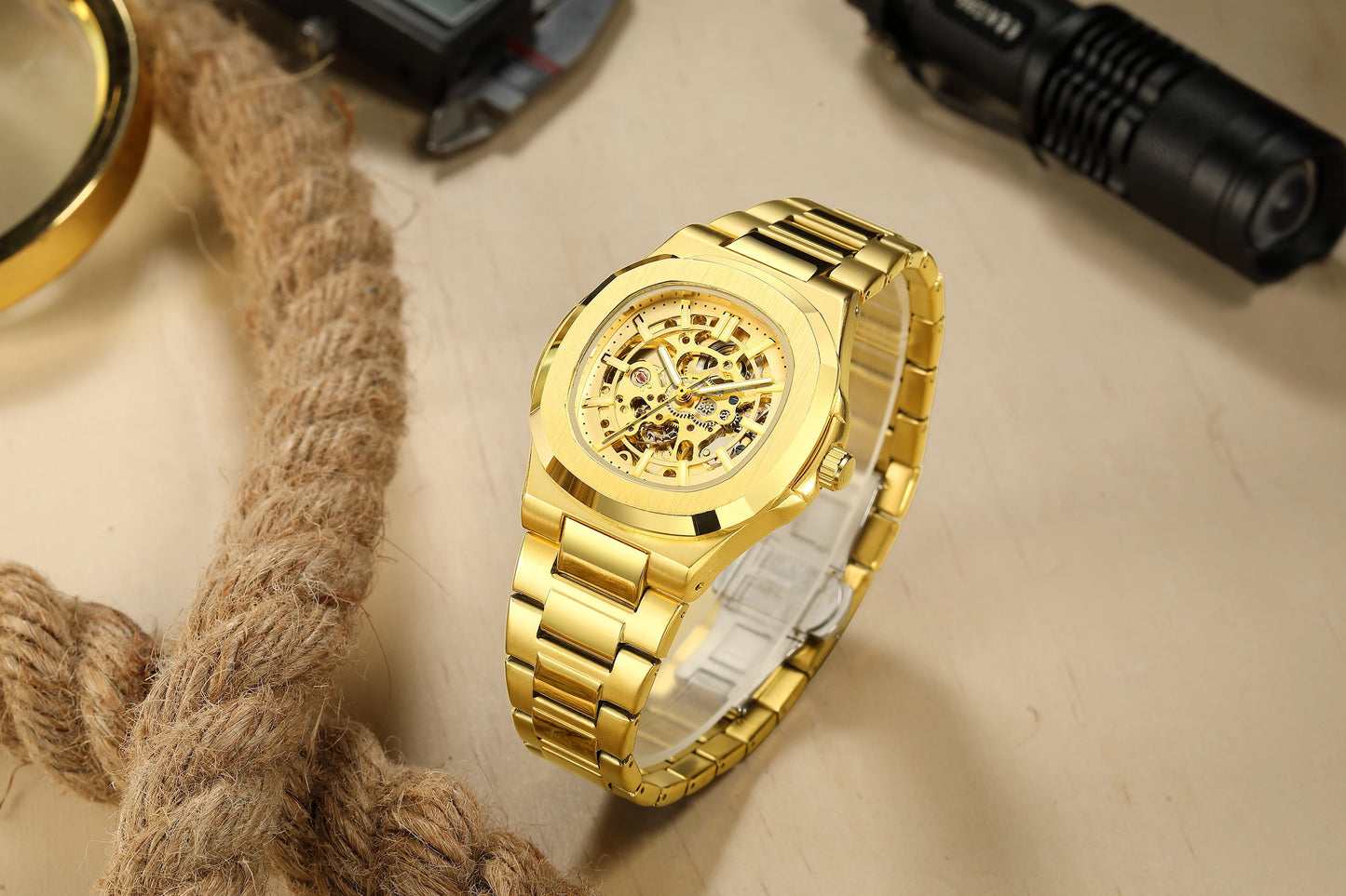 New Men's Watch New Luxury Business Watch Men Waterproof Gold Dial Watches Fashion Male Clock Wrist Watch Relogio Masculino 2023