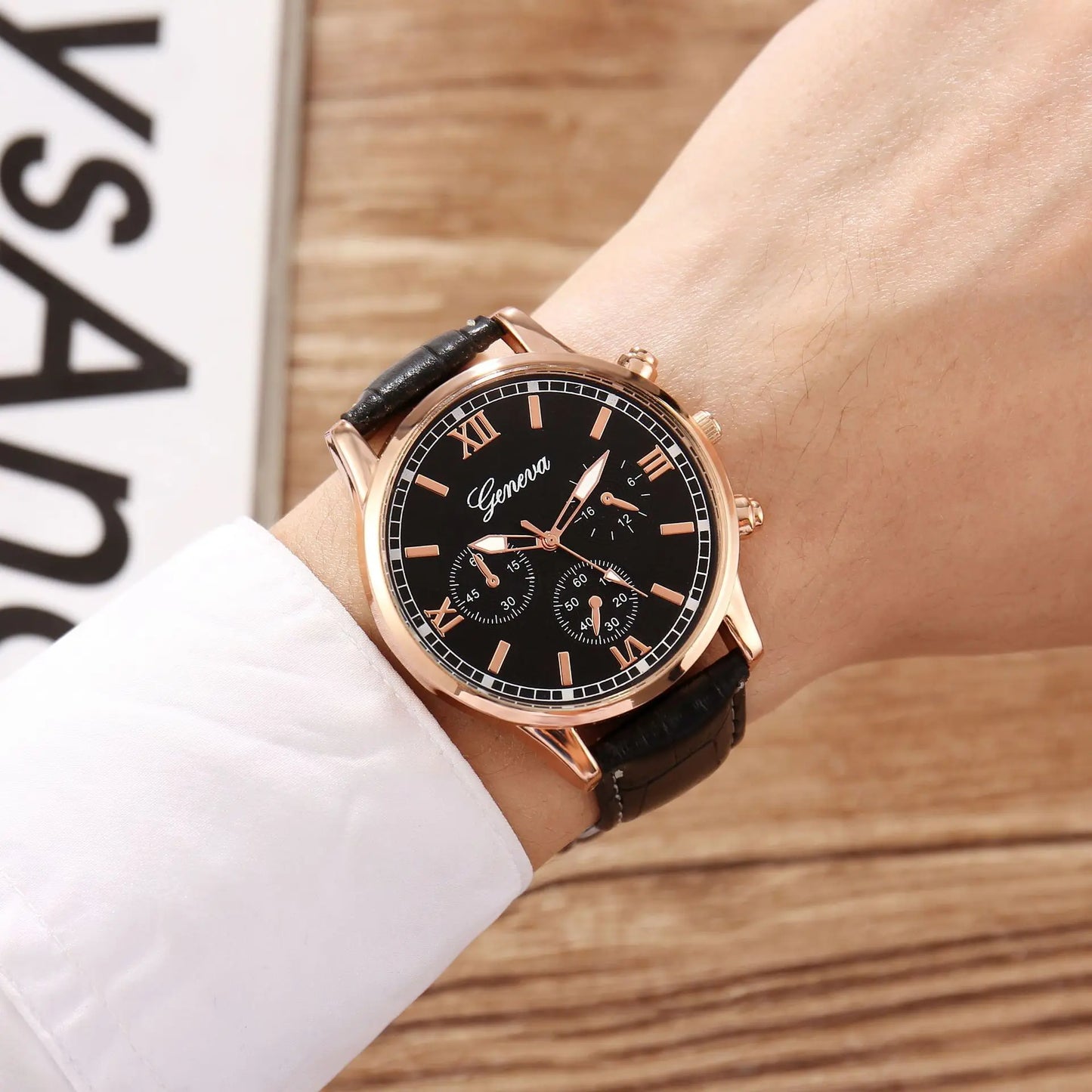 New Mens Watches Luxury Male Clock Fashion Sport Quartz Wristwatch for Man Casual Leather Belt Male Clock Relogio Masculino