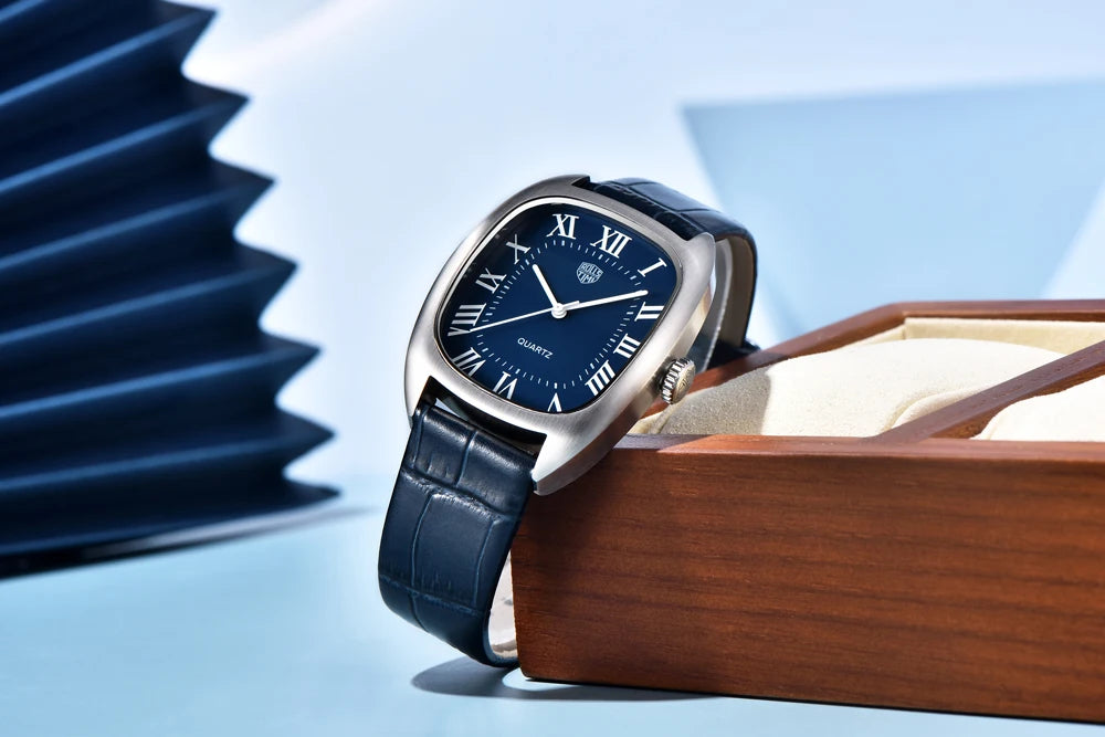 RollsTime 2026 New Mens Watches Top Brand Luxury Man Quartz Watch For Men Waterproof Sports VH31 Wristwatches Leather Clock Gift