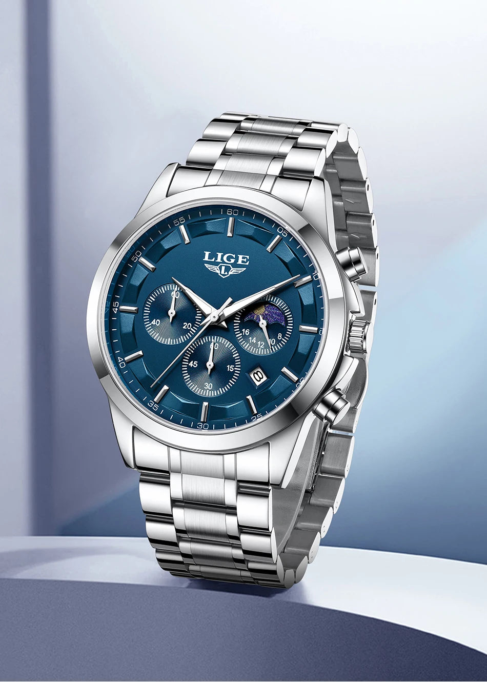 LIGE 2025 New Luxury Mens Watch Fashion Business Quartz Wristwatches Sports Waterproof Luminous Steel Watches Men Reloj Hombre