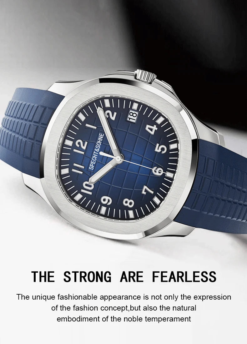 2025 New Men's Watches Automatic Mechanical Watch Luxury Brand Specht&Sohne Sport Watch For Men Rubber Strap Relogio Masculino