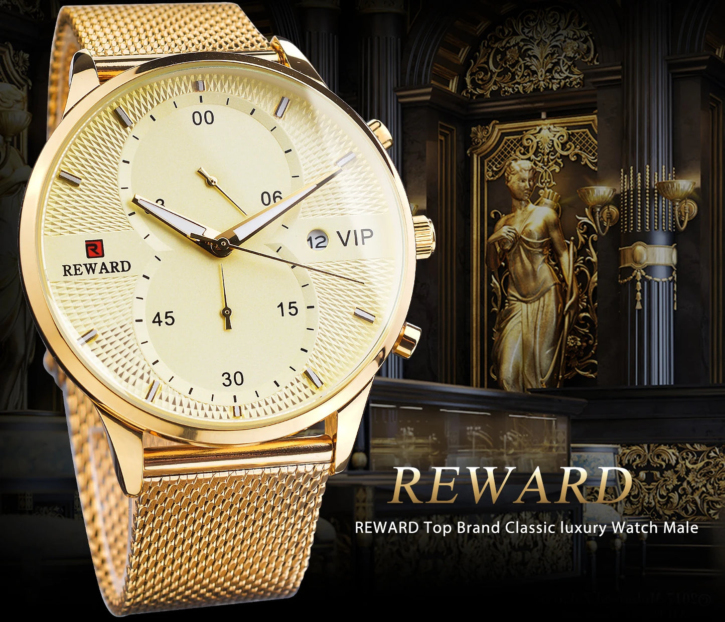 REWARD 82001M Relogios Masculino Business Quartz Fashion Men's Watch Steel Strip Watch Luxury Calendar Watches for Men Часы