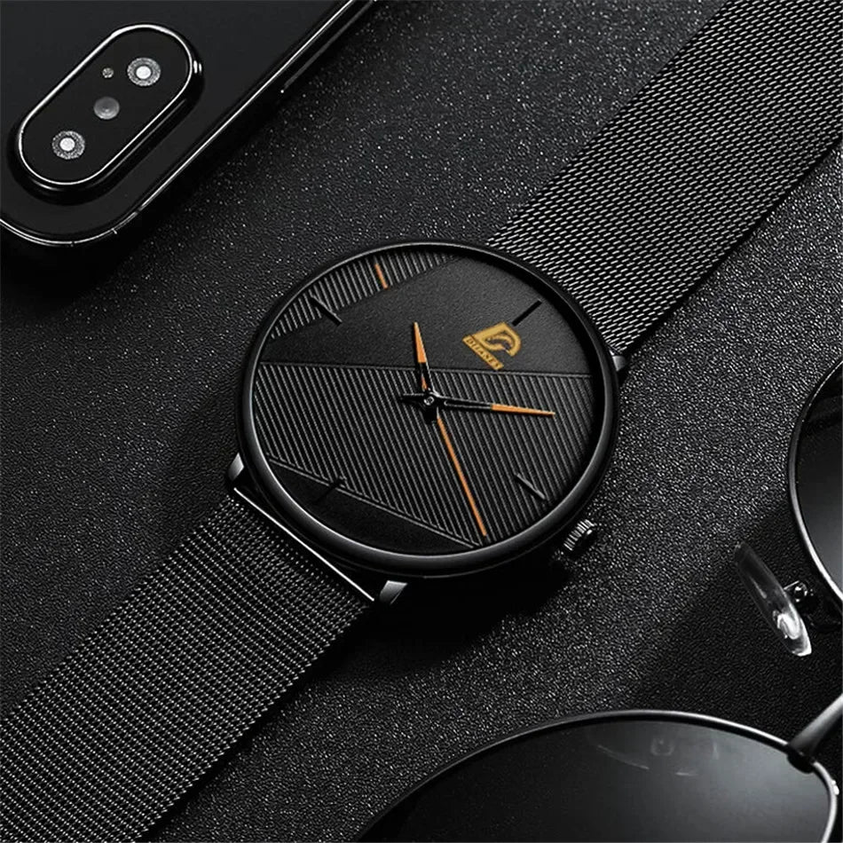 reloj hombre Watches Mens 2023 Minimalist Men's Fashion Ultra-thin Watch Simple Men Business Quartz Wristwatch relogio masculino