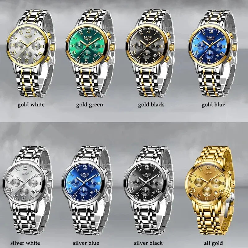 Relojes Hombre 2024 New LIGE Watches Men Luxury Brand Chronograph Male Sport Watches Waterproof Stainless Steel Quartz Men Watch