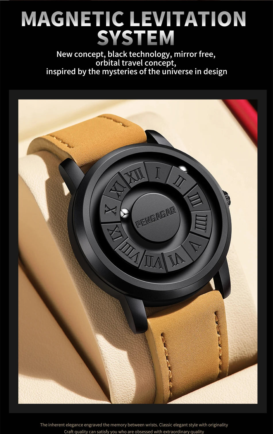 2025 New Men's Watches Top Luxury Quartz Watch For Men Creative Scrolling Pointer Magnetic Force Wrist Clock Relogio Masculino