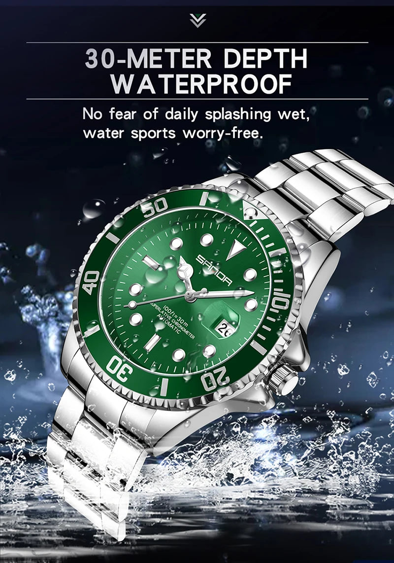 New Luxury Brand Automatic Watches Round Design Waterproof Watch For Men Sport Stylish Mechanical Wristwatches Relogio Masculino