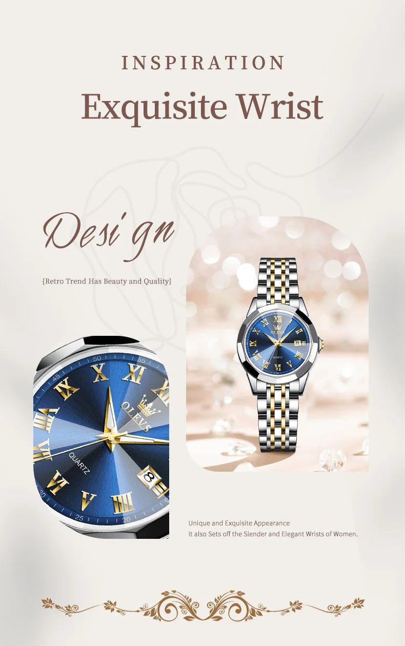 OLEVS Top Brand Original Watch for Women Best Selling Fashion Lady Wrist Watch New Waterproof Luminous Luxury Women Quartz Watch