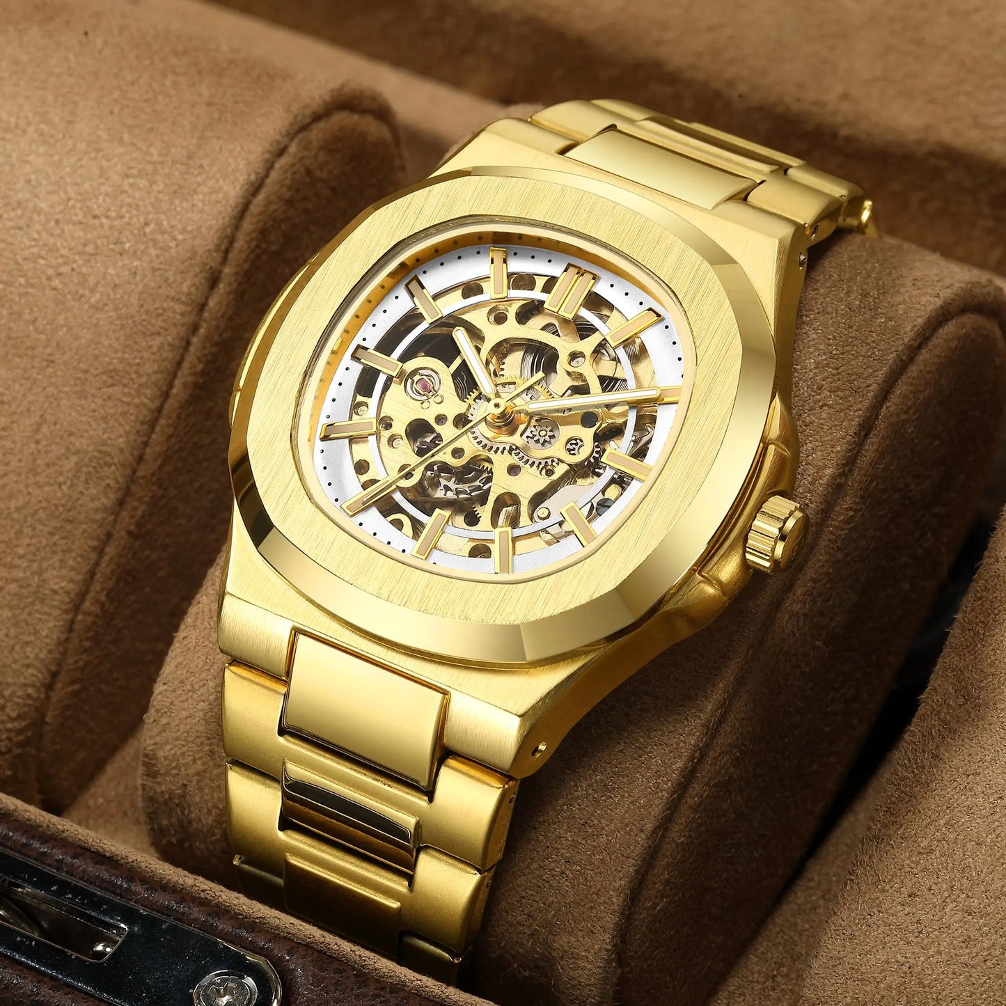 New Men's Watch New Luxury Business Watch Men Waterproof Gold Dial Watches Fashion Male Clock Wrist Watch Relogio Masculino 2023
