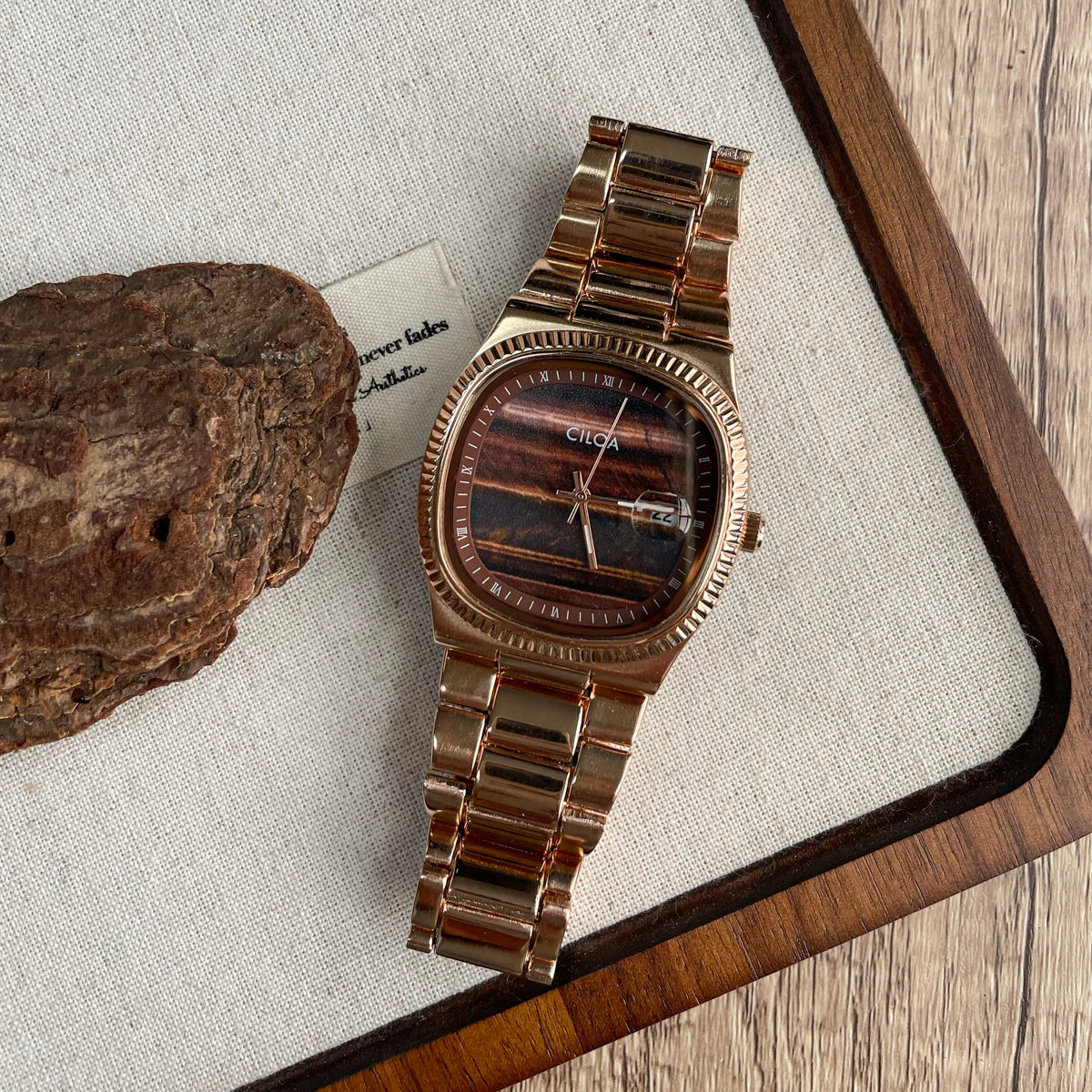 2025 new men's watch brand genuine light luxury gift stainless steel strap waterproof quartz watch high quality men's watch