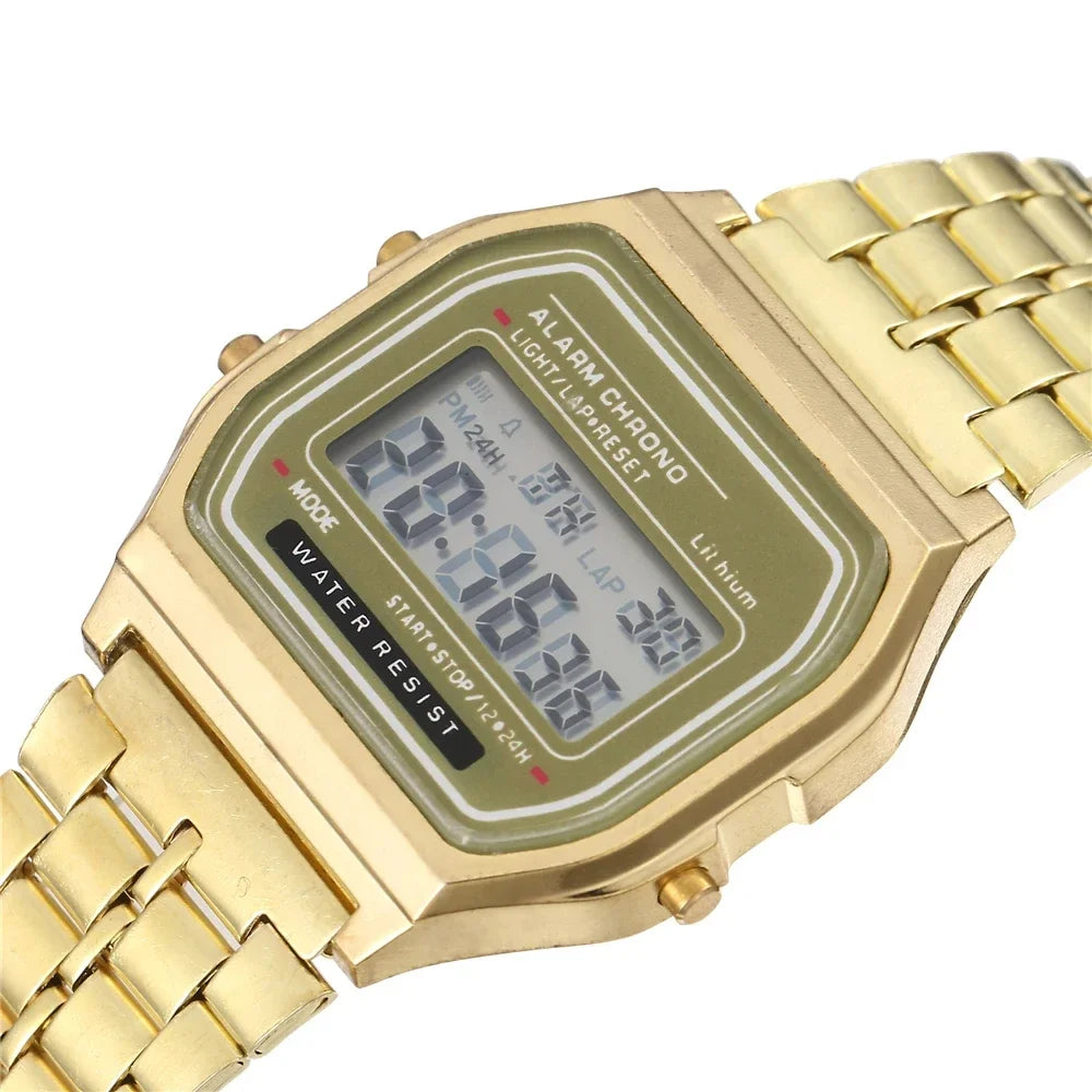 2025Digital Watches For Men Sports Waterproof Bracelet Clock Gold Electronice LED Wristwatch Women
