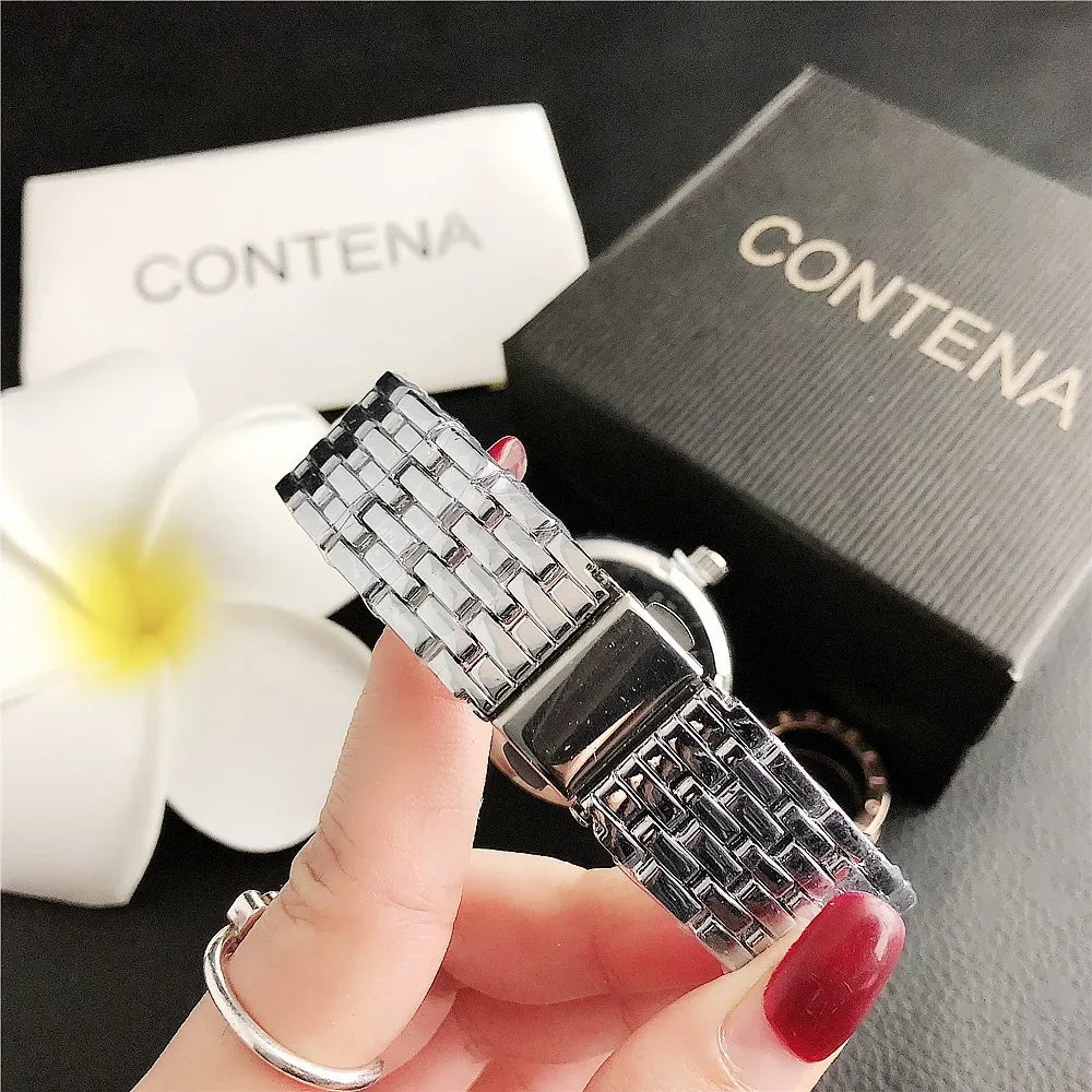 New Fashion Luxury Ladies Watches for Women Luxury Brand Stainless Steel Roman Numeral Watch Relogio Feminino