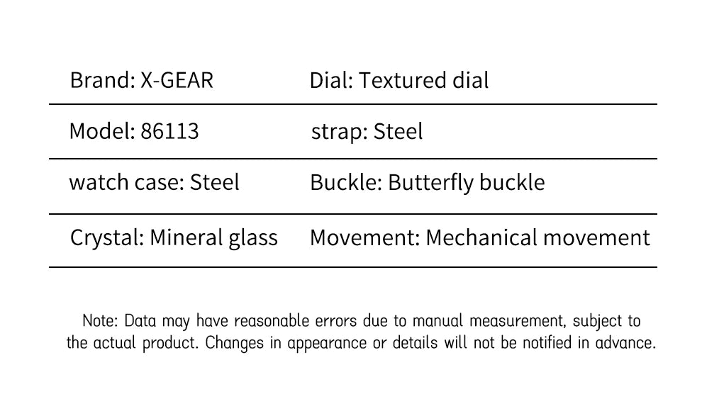 X-GEAR Women's New Watch Fully Automatic Mechanical Watch Light Luxury Temperament Waterproof Watch for Women