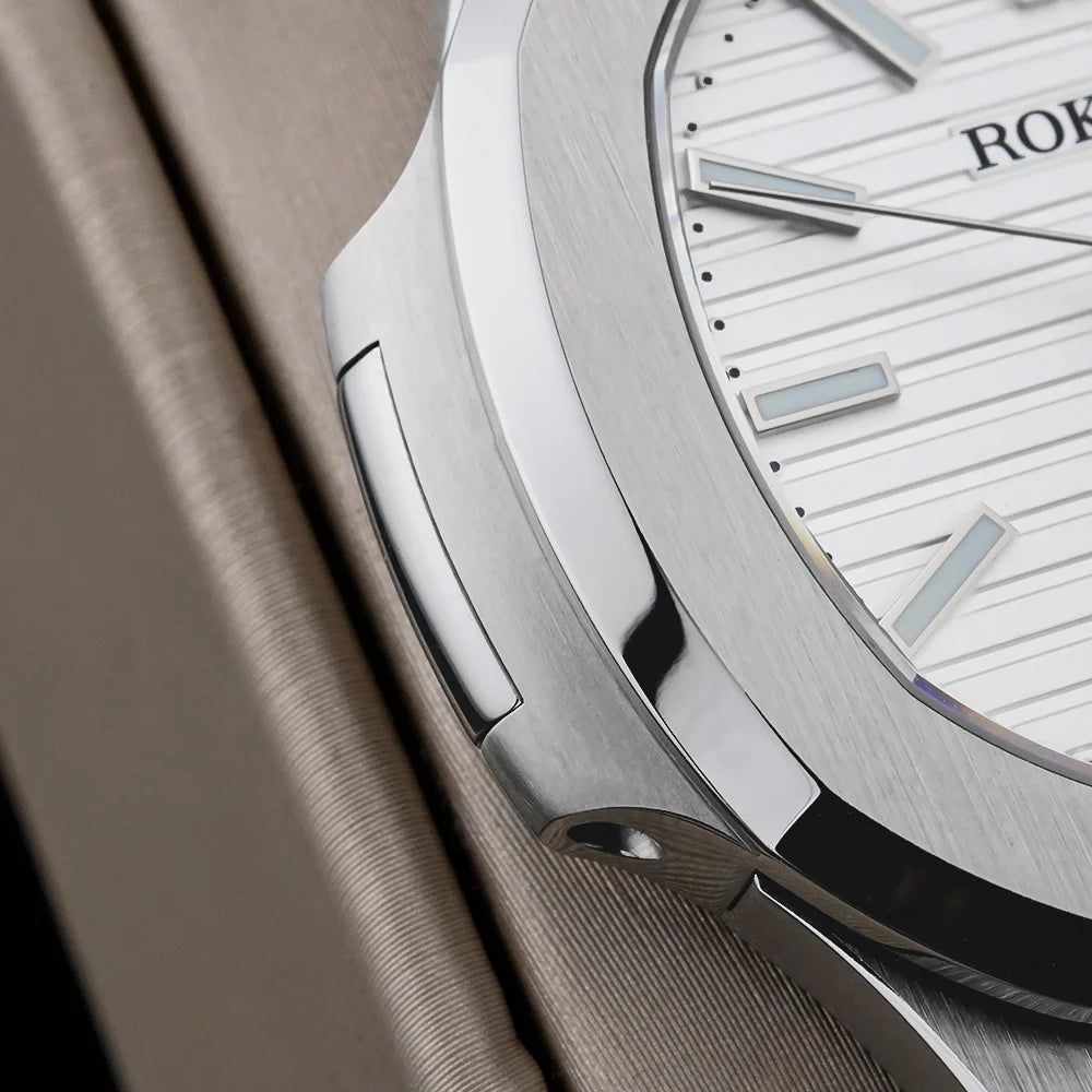 ROKATIE 2024 Luxury 9015 Japanese Movement Stainless Steel Watch 38mm Case Luminous Feature Day 50m Waterproof Watches for men