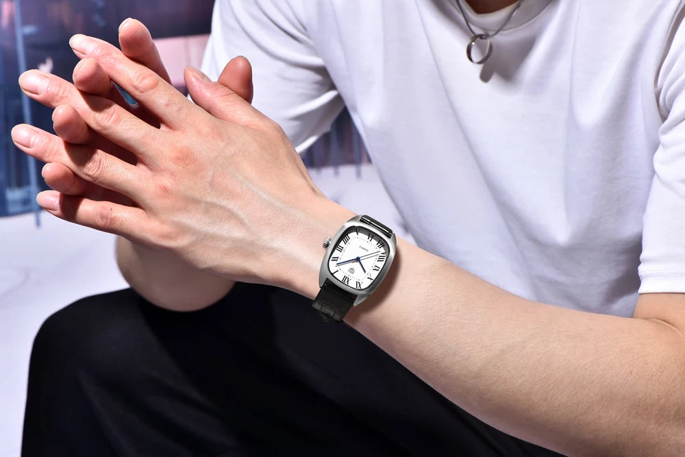 RollsTime 2026 New Mens Watches Top Brand Luxury Man Quartz Watch For Men Waterproof Sports VH31 Wristwatches Leather Clock Gift