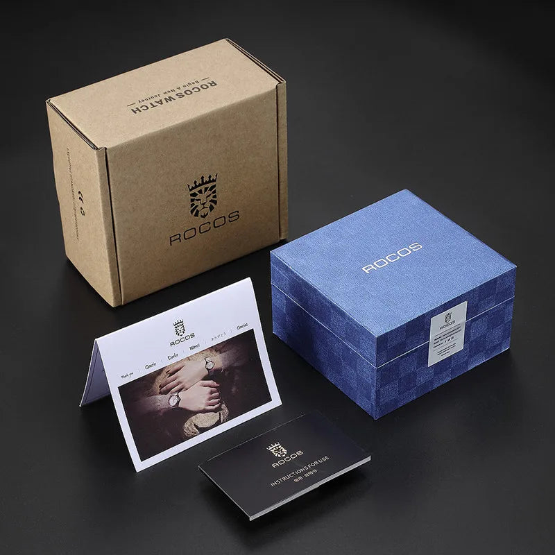 ROCOS Luxury Brand Woman Watch High Quality Fashion Oval Ladies Fashion Quartz watches Leather Waterproof  Watch for Women R0233