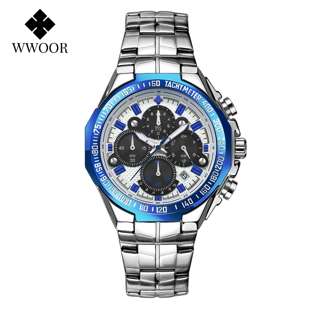 Relogio Masculino WWOOR Mens Watches 2024 Top Brand Luxury Wrist Watches For Men Gold Big Golden Male Chronograph Wristwatch Man