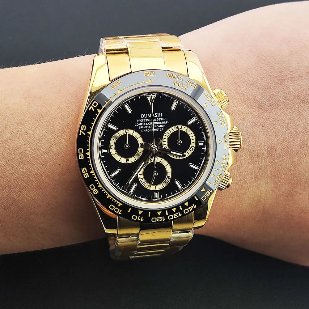 Luxury men's watch New Chronograph Equation Racing Men Automatic Mechanical Watch Waterproof 10ATM Sapphire 4801 4130 Movement