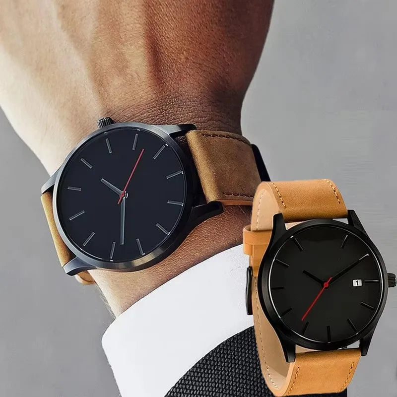 Relogio Masculino Men's Watches Fashion Simple Quartz Watches for Man Casual Sports Leather Male Quartz Clock relojes hombre