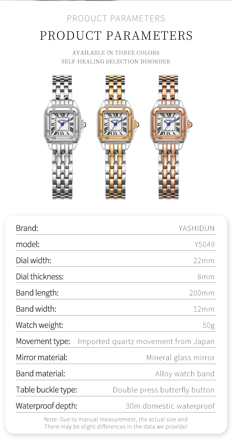 2025 Elegant Fashion Women's Watches Luxury Brand Original Quartz Watch for Ladies Waterproof Stainless Steel Luminous Date