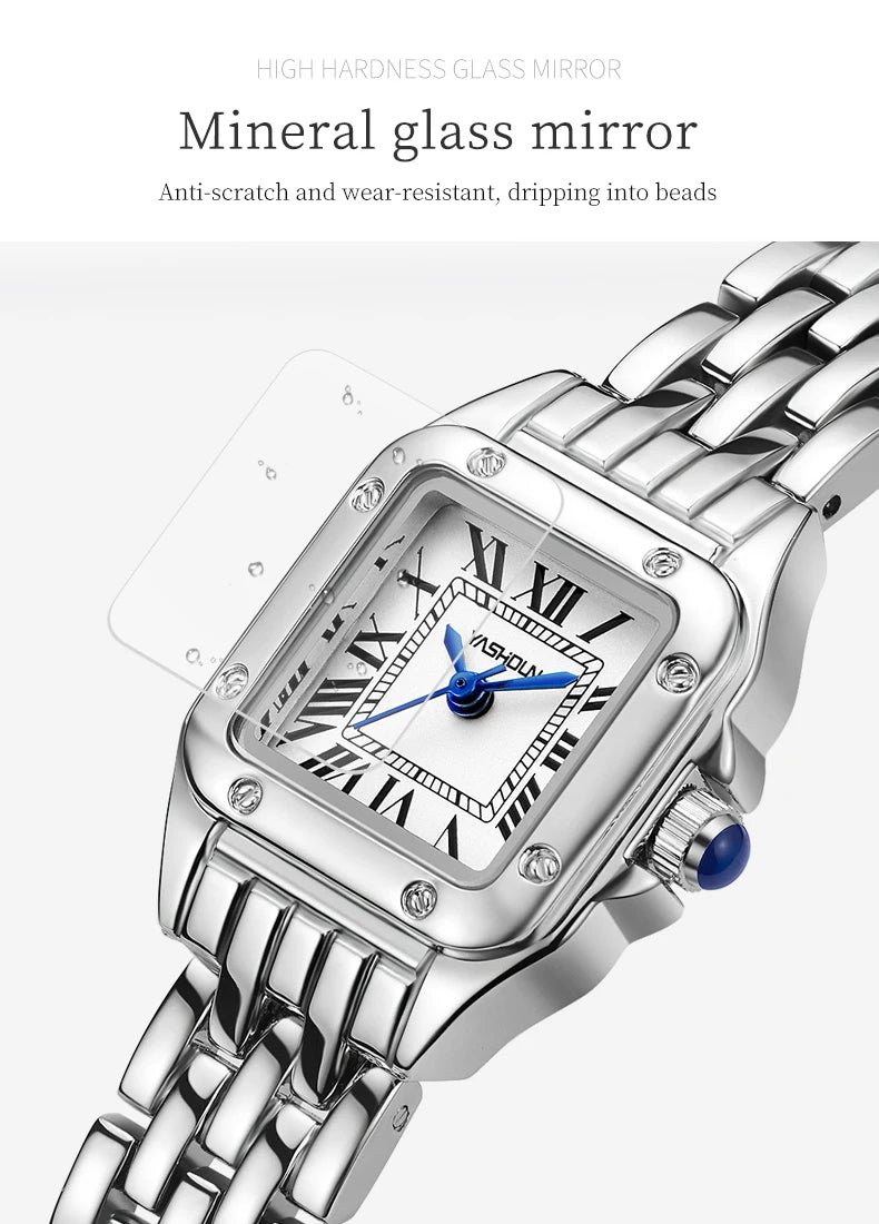 2025 Elegant Fashion Women's Watches Luxury Brand Original Quartz Watch for Ladies Waterproof Stainless Steel Luminous Date