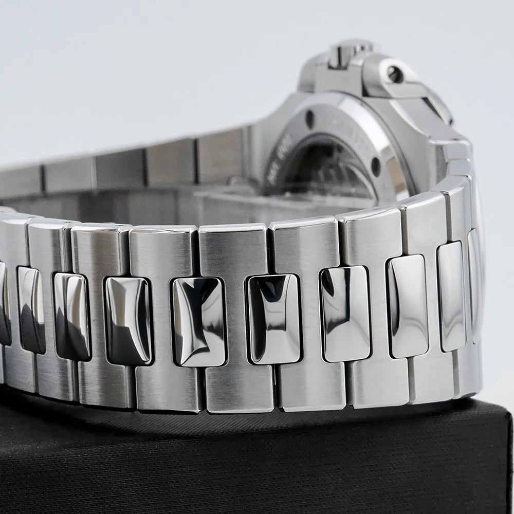 ROKATIE 2024 Luxury 9015 Japanese Movement Stainless Steel Watch 38mm Case Luminous Feature Day 50m Waterproof Watches for men