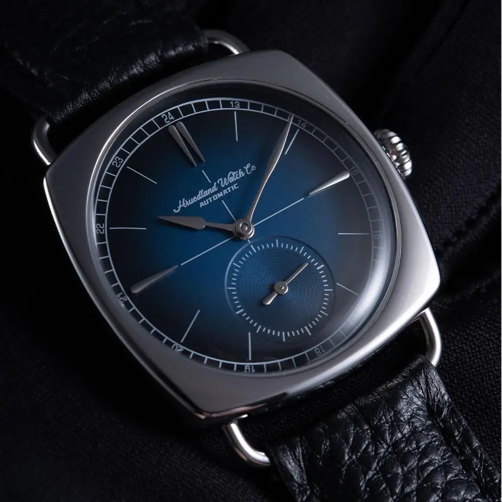 Hruodland 2024 New Retro Men's Automatic Mechanical Watches F028 Stainless steel brown leather Waterproof 10Bar reloj hombre