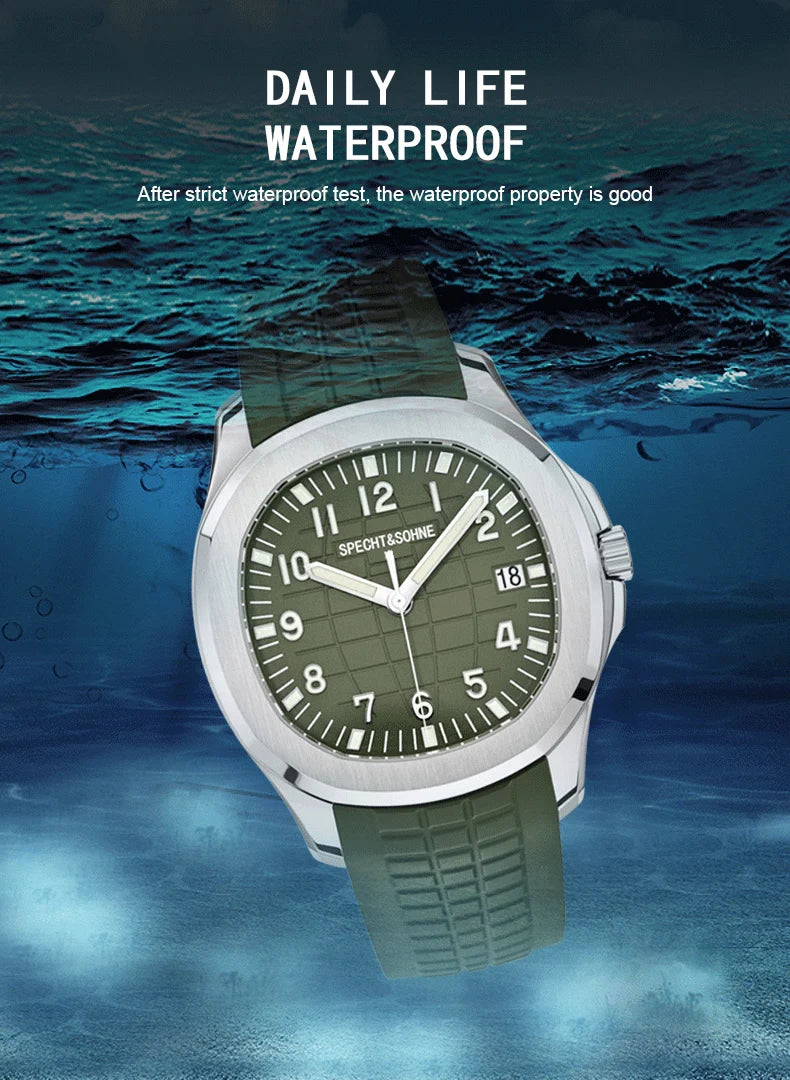 2025 New Arrival Mens Watches Top Brand Luxury Automatic Mechanical Watches Rubber Strap Stainless Steel Watch Relogio Masculino