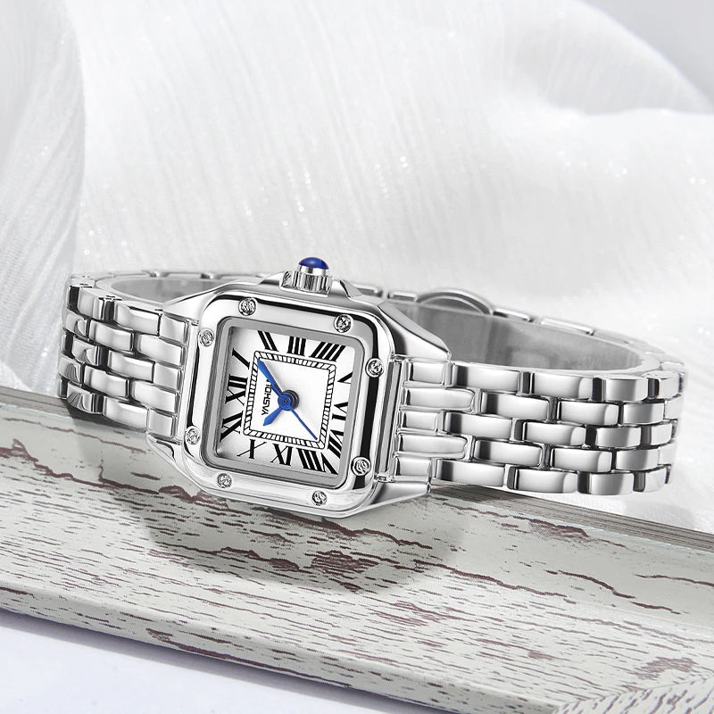 2025 Elegant Fashion Women's Watches Luxury Brand Original Quartz Watch for Ladies Waterproof Stainless Steel Luminous Date