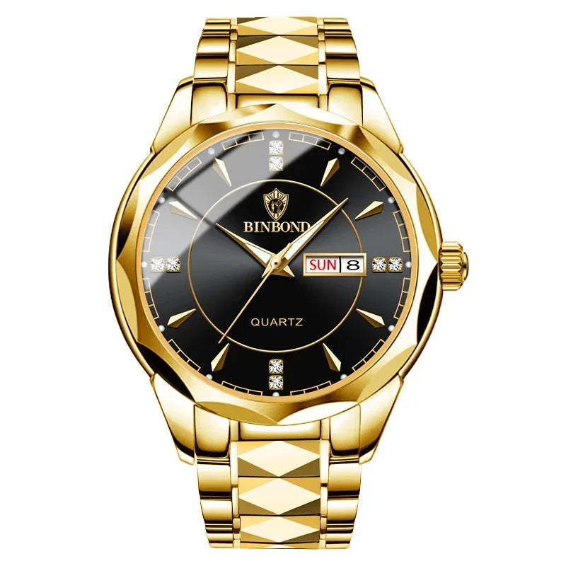 Luxury Square Sport Man Wristwatch Waterproof Luminous Chronograph Quartz Men's Watches Stainless Steel Men Watch Reloj