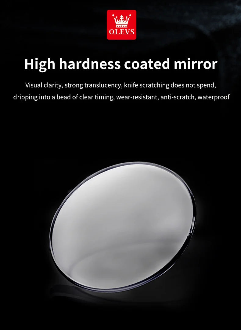 OLEVS Luxury Watch For Men automatic mechanical Wristwatches Classic Men Watch Waterproof Gray Dial Luxury Brand Date Week 7077