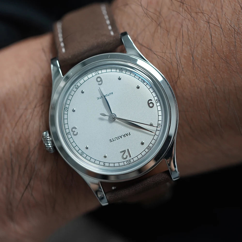 FARASUTE New Retro Japan 821A Automatic Mechanical Movement Wristwatch For Men Simple 5Bar Waterproof Watch Men reloj hombre