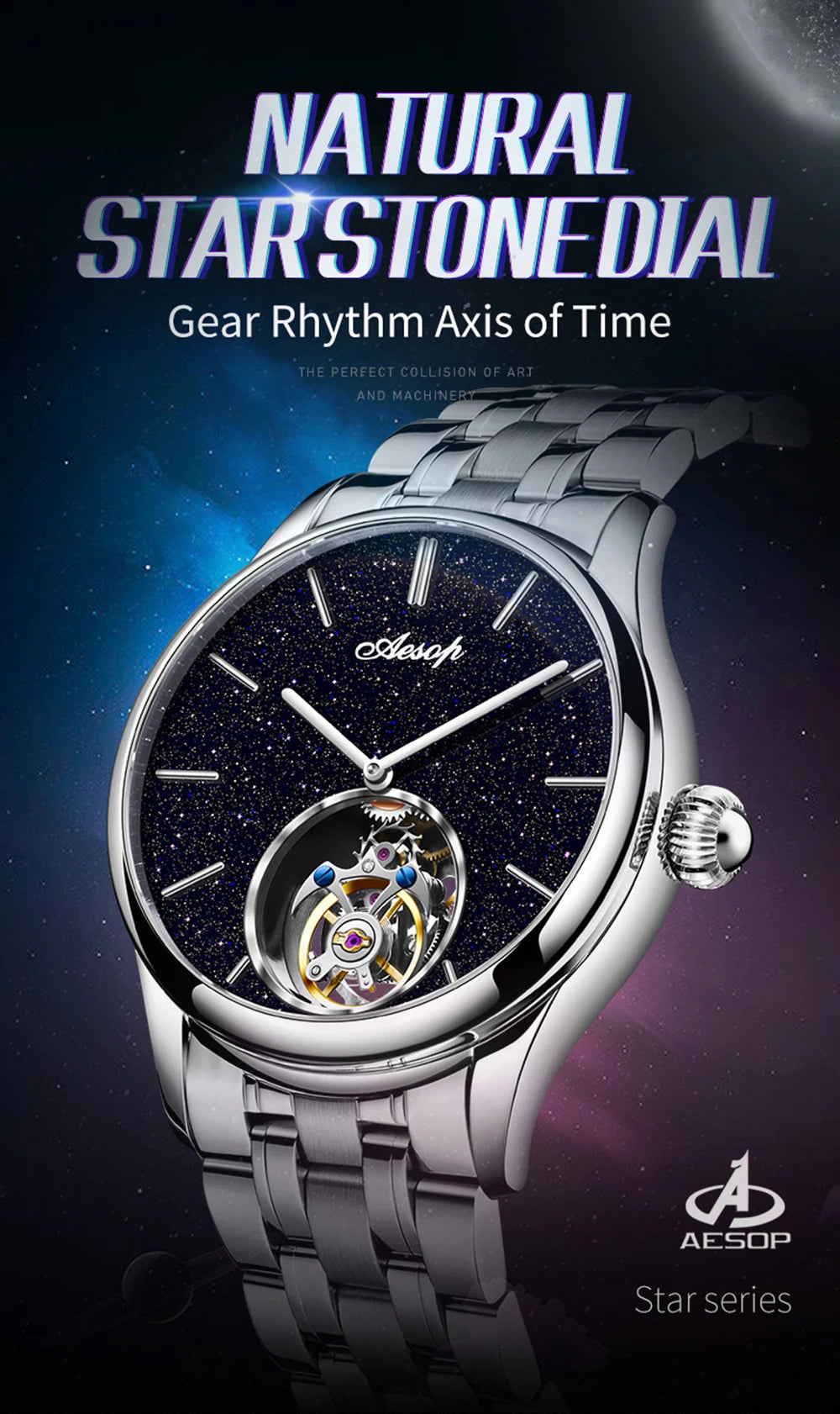 AESOP Tourbillon Luxury Mens Watches Waterproof Male Sports Watch For Men Mechanical Casual WristWatches Relogio Masculino 2025