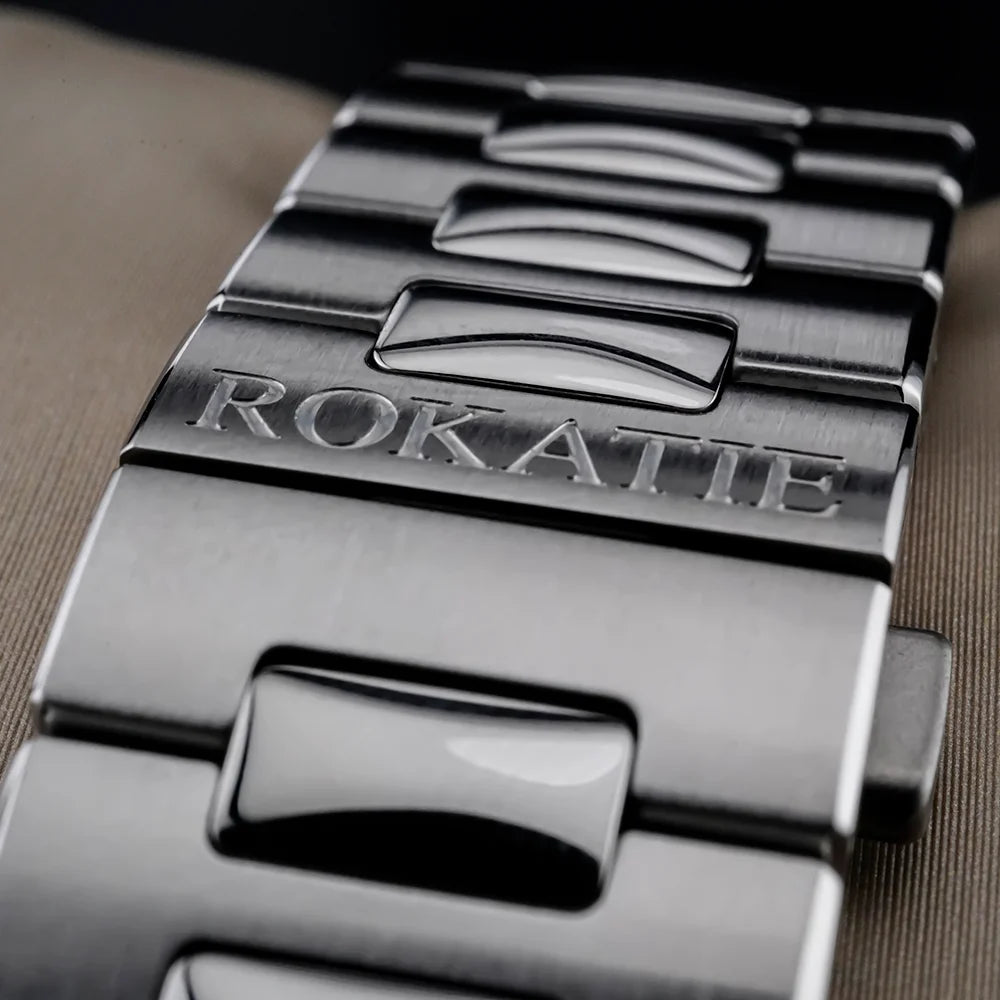 ROKATIE 2024 Luxury 9015 Japanese Movement Stainless Steel Watch 38mm Case Luminous Feature Day 50m Waterproof Watches for men