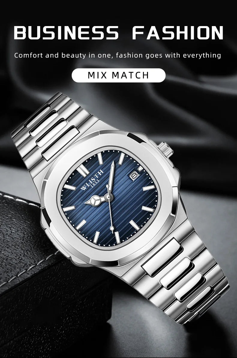 2025 Top Brand Mens Watches Luxury Men Sport Wristwatch Business Waterproof Luminous Fashion Quartz Watch Male with Calendar