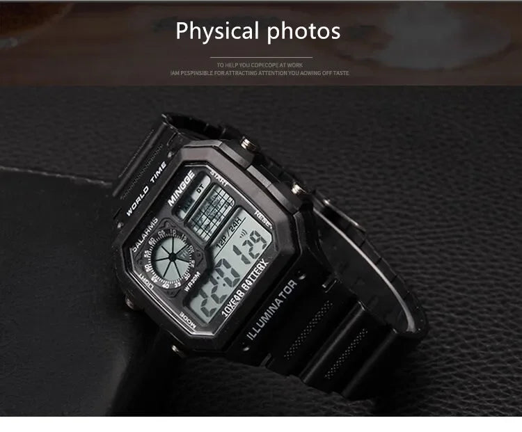 Digital Watches Men Sports Luminous Chronograph Waterproof Ultra-thin Electronic Wrist Watches Relogio Masculino Reloj Hombre