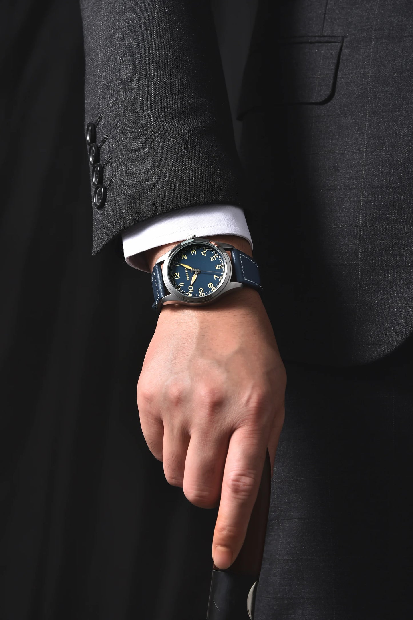 2025 New Rollstimi Men's Brand Watches Quartz Sapphire Mirror Men Simple Luminous Waterproof Wristwatch Business Leather Clock