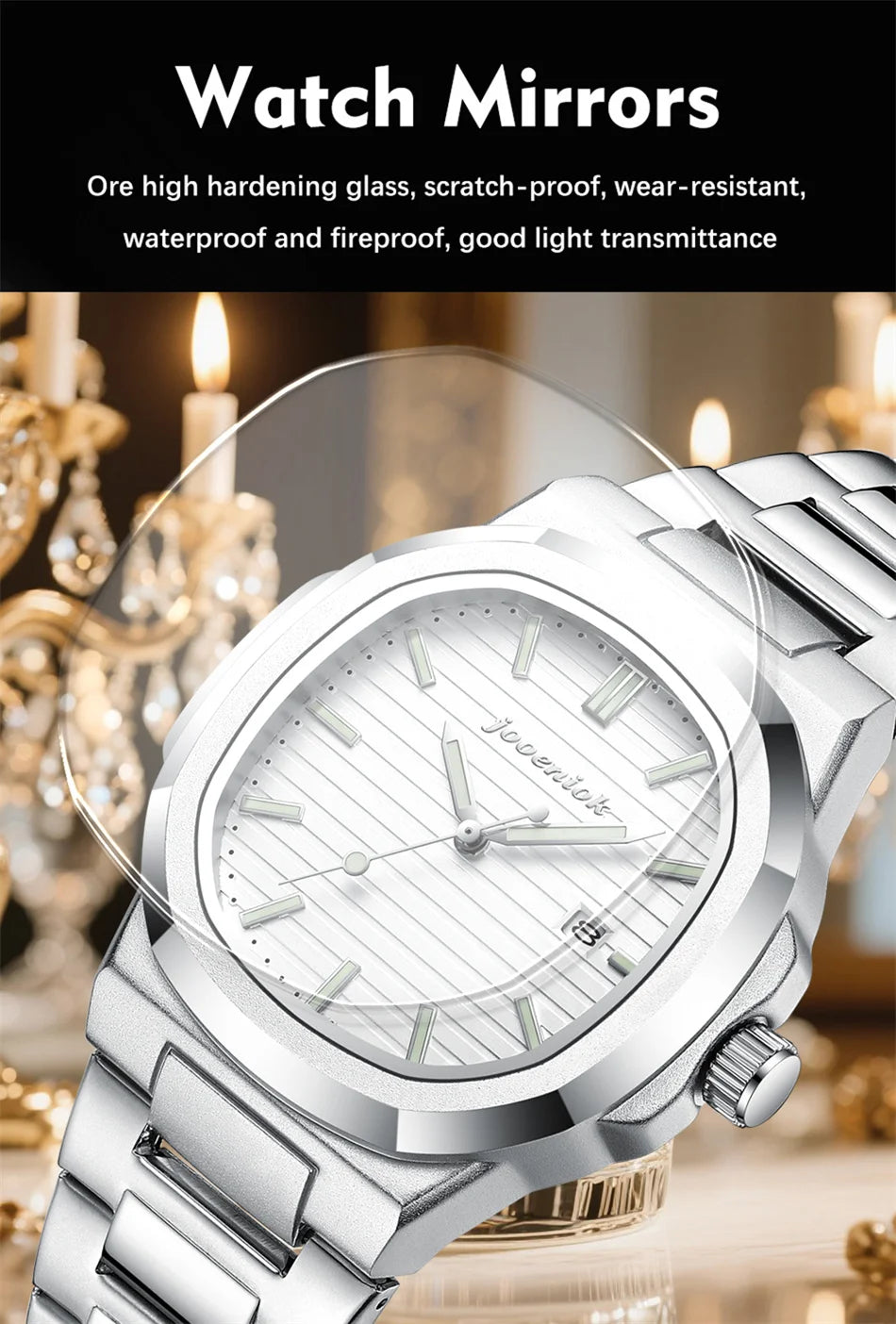 2025 Top Brand Luxury Men Wristwatch Business Waterproof Luminous Alloy Polygonal Case Fashion Quartz Watch Male with Calendar