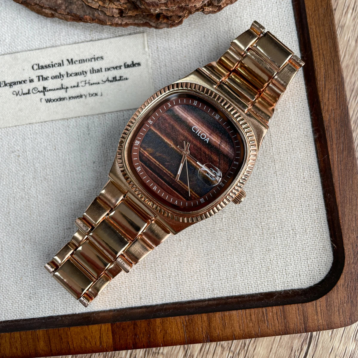 2025 new men's watch brand genuine light luxury gift stainless steel strap waterproof quartz watch high quality men's watch