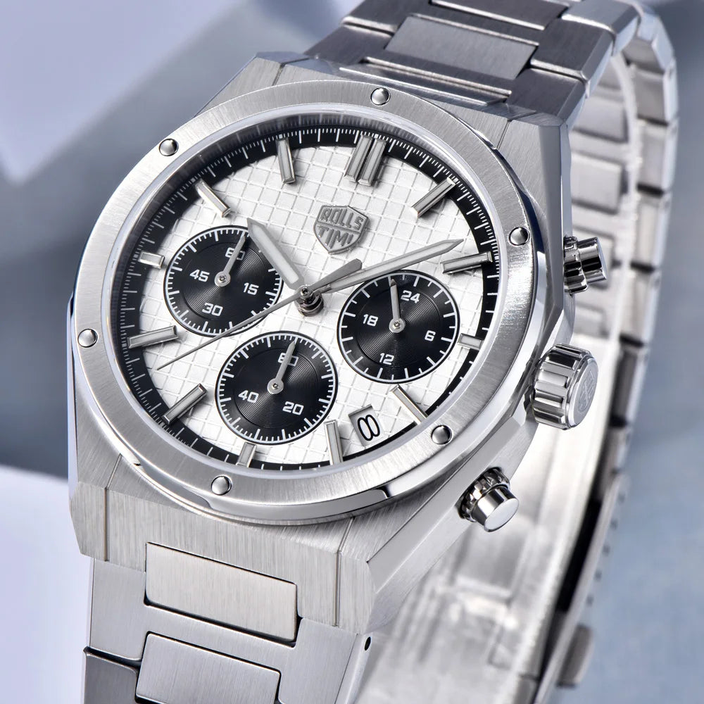 2025 New Engineer Design Rollstimi Chronograph Men's Watch Top Luxury Quartz Watch For Men 316l Stainless Steel Waterproof Watch