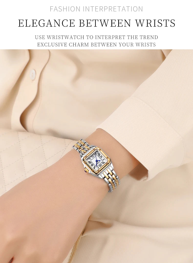 2025 Elegant Fashion Women's Watches Luxury Brand Original Quartz Watch for Ladies Waterproof Stainless Steel Luminous Date