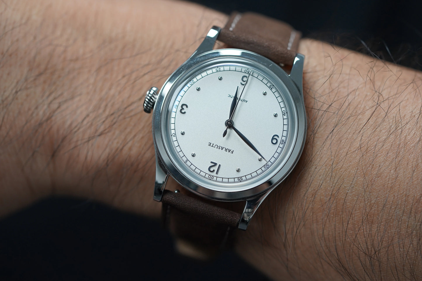 FARASUTE New Retro Japan 821A Automatic Mechanical Movement Wristwatch For Men Simple 5Bar Waterproof Watch Men reloj hombre