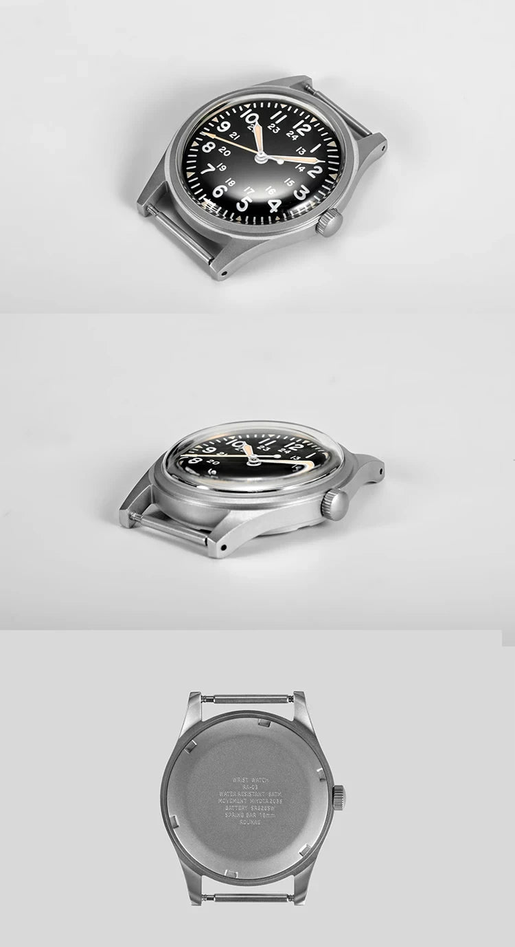 RDUNAE 2024New RA03 Vintage Quartz Watch Personalization man miyota super 2035 waterproof luminous reloj hombre watches for men